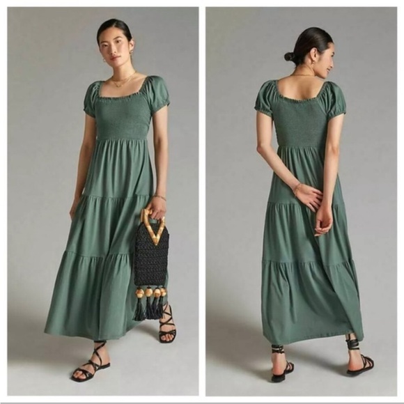 Daily Practice Dresses & Skirts - Daily Practice By Anthropologie Tiered Maxi Dress In Green